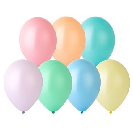 Latex ball 12 "Macaron, pastel, set of 100 pcs., Mix