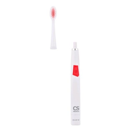 Electric toothbrush CS Medica CS-167-W, sound, 28000 dv/min, 2 nozzles, white-2