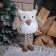 Interior doll "Owl with striped legs" 37 cm