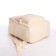 Youth backpack of artificial leather with lightning, 4 pockets, beige color