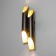Sconces "tube" 4xgu10 35W black gold 12x6x47cm