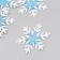 Foamiran's workpiece "Snowflakes" 6 cm, set 6 pcs, blue and blue