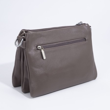 Cross-Bodi Bag on a zipper, the color is gray-brown-2