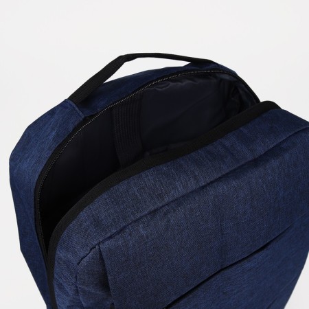 A backpack with a zipper, the color is blue-5