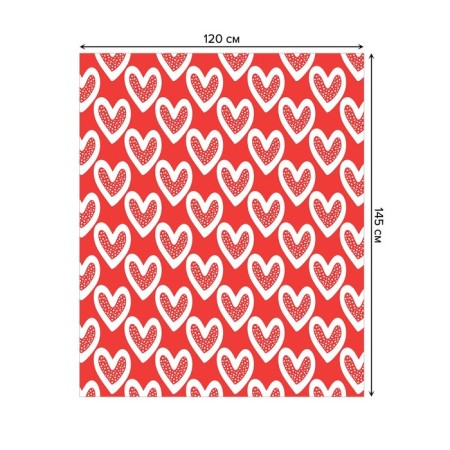 The tablecloth "White Heart", rectangular, oxford, size 120x145 cm-1