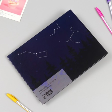Photo album 25 sheets (corners+rings) "Trust the stars" 19x27x3 cm-6