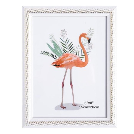 Photo frame plastic 15x20 cm "Golden spiral on white" 23x18 cm-4