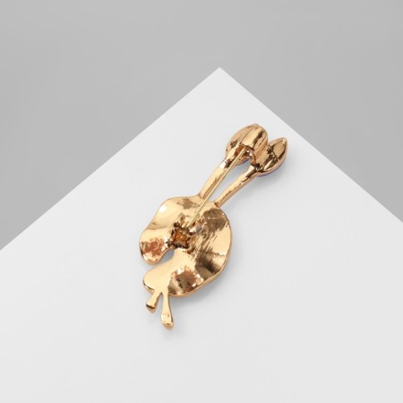 Brooch "Palette" with brushes, colored in gold-1
