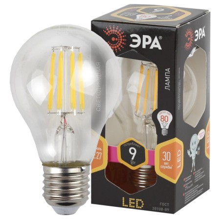Filament era “pear”, 9 watts, E27, 1170 lm, 2700k, glow warm white