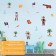 Interior color sticker "Pirates on the island" 30x60 cm