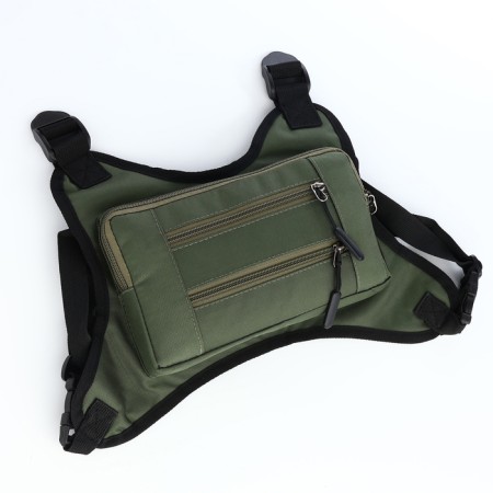 Babberry bag with lightning, 2 external pockets, green color-11