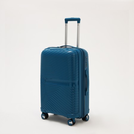 Middle suitcase 24 "on lightning, code lock, blue color