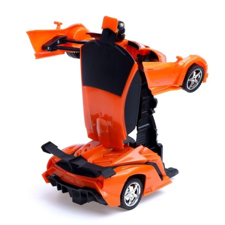 Robot radio -controlled "sportsar", transforms, light and sound effects, mix-4