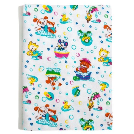 Flanel diaper, size 90x120 cm, color mix, 170 g/m2, cotton 100%