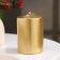 Candle - paraffin, varnished, gold metallic cylinder, 5.6 × 8 cm