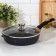 Granite Star pan, d = 26 cm, glass cover, anti -stick coating, black color