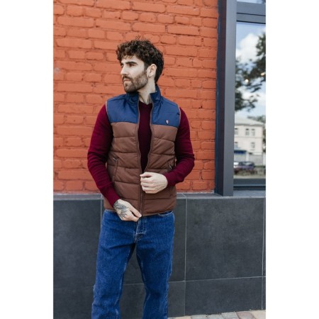 Male ise vest, size 46, brown color-7