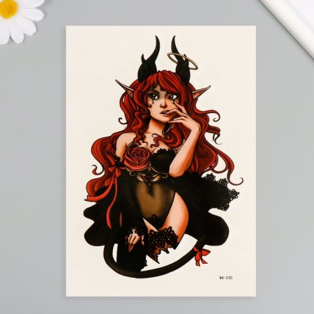 Tattoo on the body Color "Devil" 26.1x14.6 cm-1