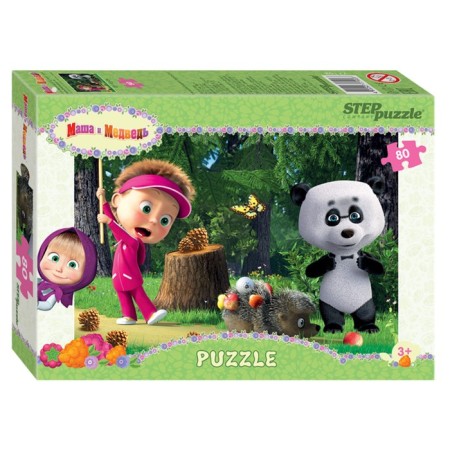 Puzzle "Masha and the Bear - 2", 80 elements, mix-1