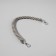 Handle for bag, cord from beads, 28 cm, silver color