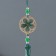 Textile suspension, metal "Flower in the frame" Dark green 1x3x19.5 cm