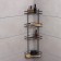 Bathroom shelf for the bathroom 4-tier native, 175 × 175 × 762 mm, black matte color