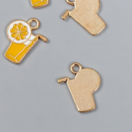 Decor for creativity metal, enamel "Lemonada" 2x1.5 cm-1