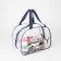 Lightning cosmetic bag, transparent/blue color