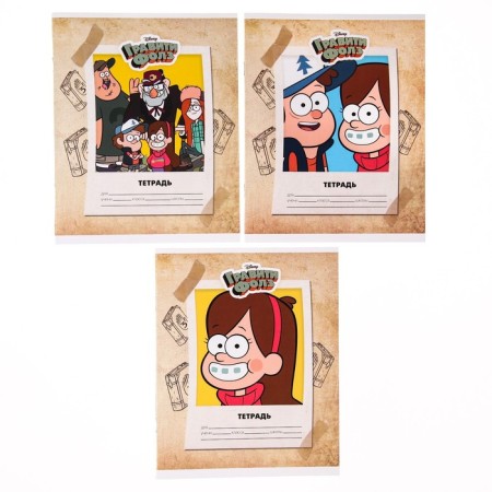 A set of notebooks 10 pieces, 24 sheets, in a cage, cover coated cardboard, gravity folz-2