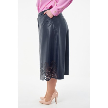 Women's skirt, size 52, blue color-2