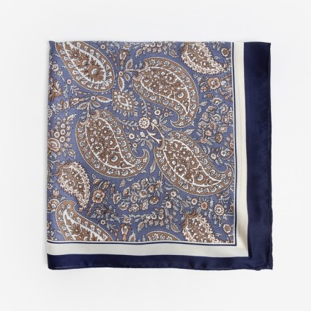 Women's scarf minku rr 70*70 cm, blue color-2