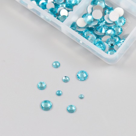 Decor for creativity Glass "Rhinestones. Blue Lake" d = 2-4.8 mm nr 1188 pcs 6x8x1.5 cm-2
