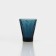 Low glass glass "Shetland sculpture", 300 ml, blue color