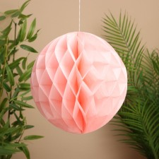 Ball paper decorative, diameter 30 cm, col. pink