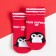 New Year's children's socks I am “penguin”, red color, 10-12 cm