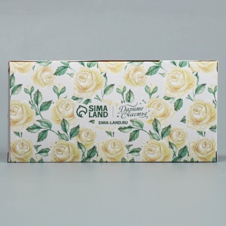 Capcake box, confectionery packaging, 2 rose cells, 16 x 8 x 11.5 cm-3