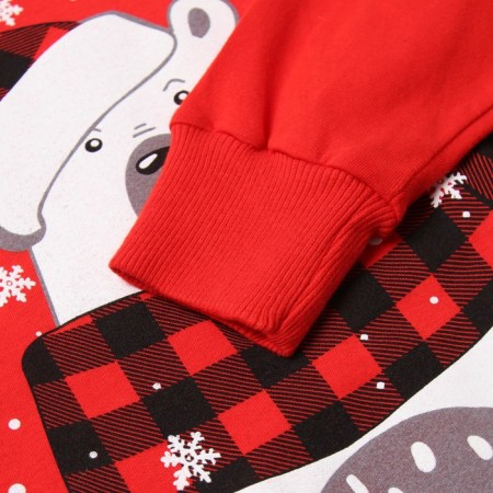 Pajamas for a boy, red color, height 104 cm-3