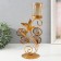 Summary Metal, glass per 1 candle "Flight Hummingbird" d = 4.7 cm, gold 15.5x9x27.8 cm