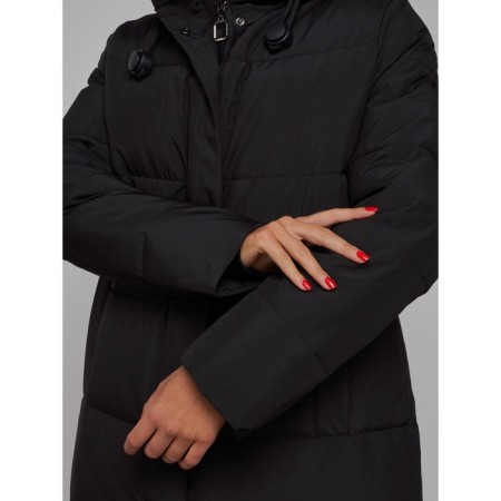 Coat insulated winter female, size 42, black color-13