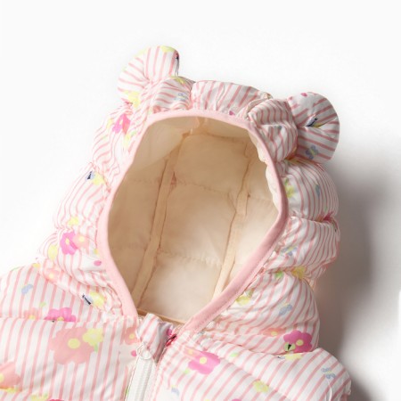 Warm vest for girls, pink color, height 80-86 cm-1