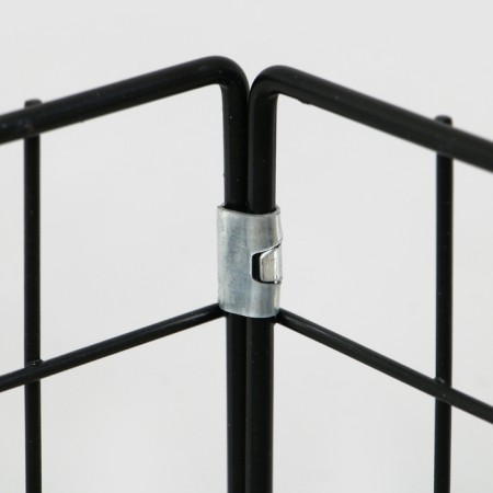 The basket-drill is folding, on wheels, 1 shelf, 40 × 40 × 80 cm, black color-3
