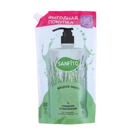 Liquid soap Energy, Sanfito force of meadow grasses, doe-pak, 1000 ml