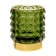 Decorative candlelight made of colored glass, 70 × 70 × 80 mm, green color