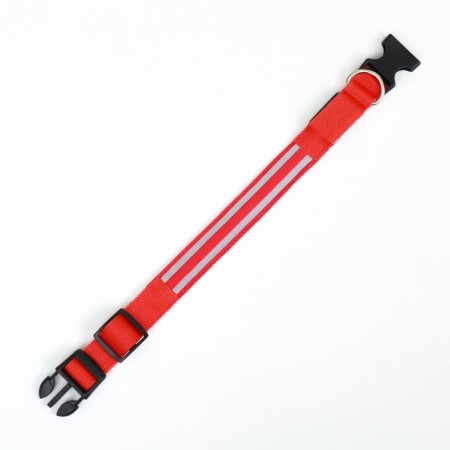 Collar with backlight double strip size S, Osh 35-43 x 2.5 cm, 3 glow modes Red 9772224-6
