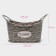 Kashpo wicker "Lucius" 31.5x17.5x15 cm, basket, color gray