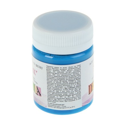 Silk paint "Batik", a bank 50 ml, ZHK Decola, sky blue 4428512 (water-based acrylic)-1