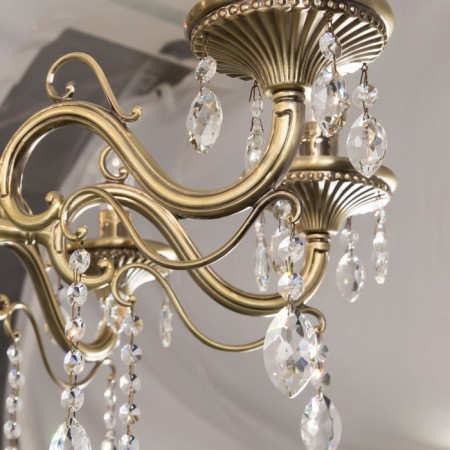 Suspended chandelier Citilux "Carmen" CL404183, 80x80x60 cm, 8x60W, E14, brown color-20