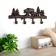 Decorative metal hooks "Bear with a teddy bear in the forest" 14.5x33x2.5 cm