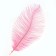 Feather for decor, size: 25-30 cm, pink color