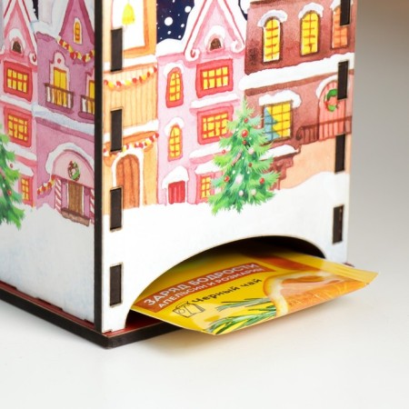 New Year's tea house "Happy New Year" 20x10.5x9.5 cm-1